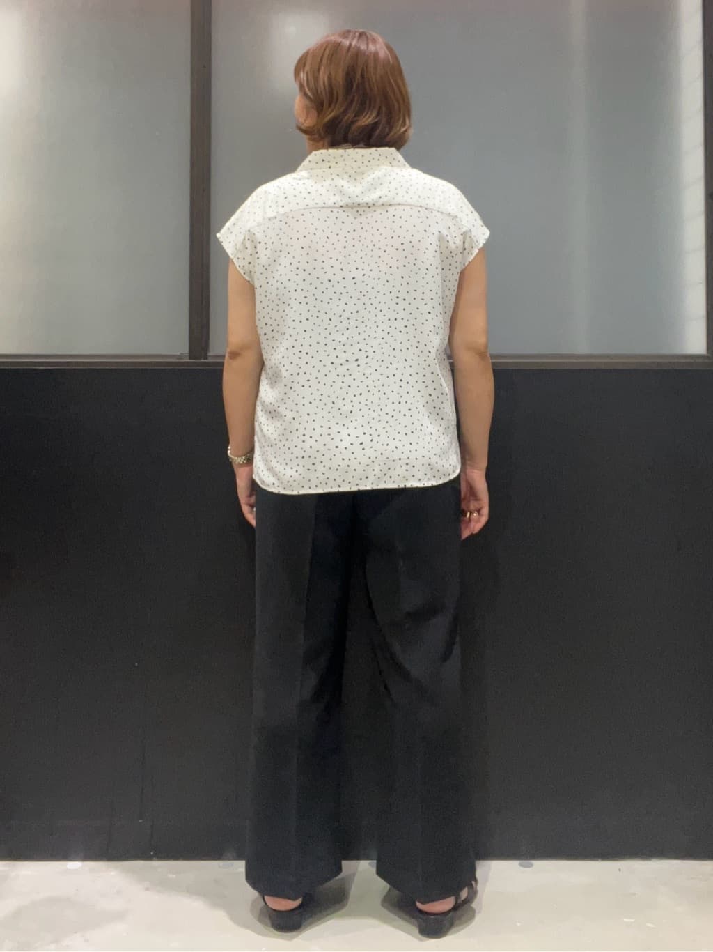 のん.Yさんの「OPAQUE.CLIP｜幾何柄プリントシャツ／セットアップ対応【洗える】」を使ったコーディネート