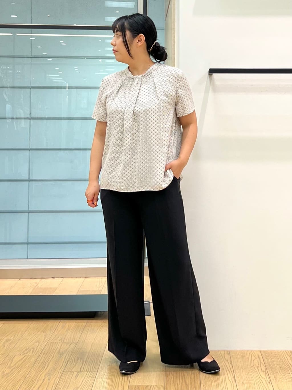 shimaさんの「INDIVI｜【軽く羽織れる！】ダブルジャケット」を使ったコーディネート