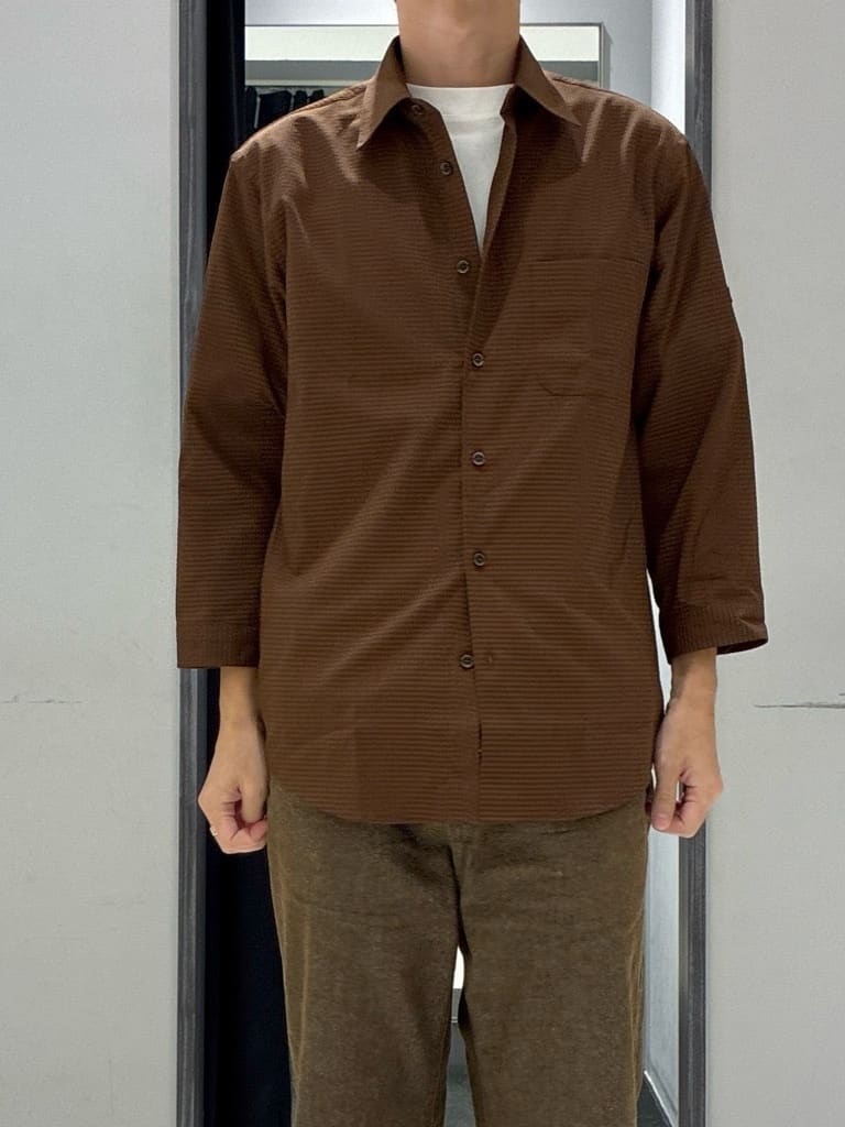 わいずみさんの「TAKEO KIKUCHI｜【COOL CITY WEAR】DotAir（R）サッカー シャツ」を使ったコーディネート