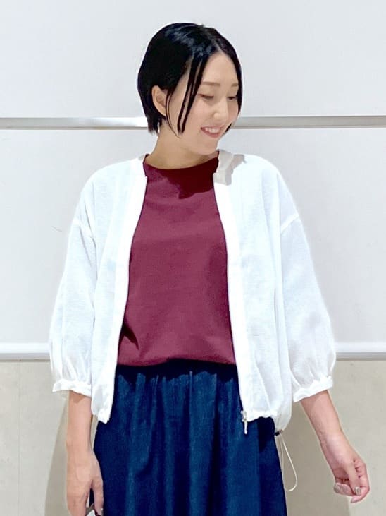 eriko さんの「Dessin｜【洗える】メッシュシアージャケット」を使ったコーディネート