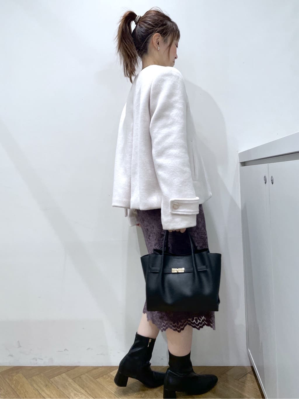 Junさんの「index｜ノーカラーショートコート」を使ったコーディネート