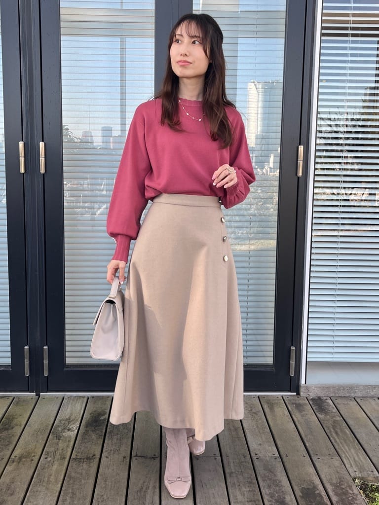 はばさんの「Couture brooch｜【大人可愛い・フード取り外し可能】フードフェイクファー ハーフ丈コート」を使ったコーディネート