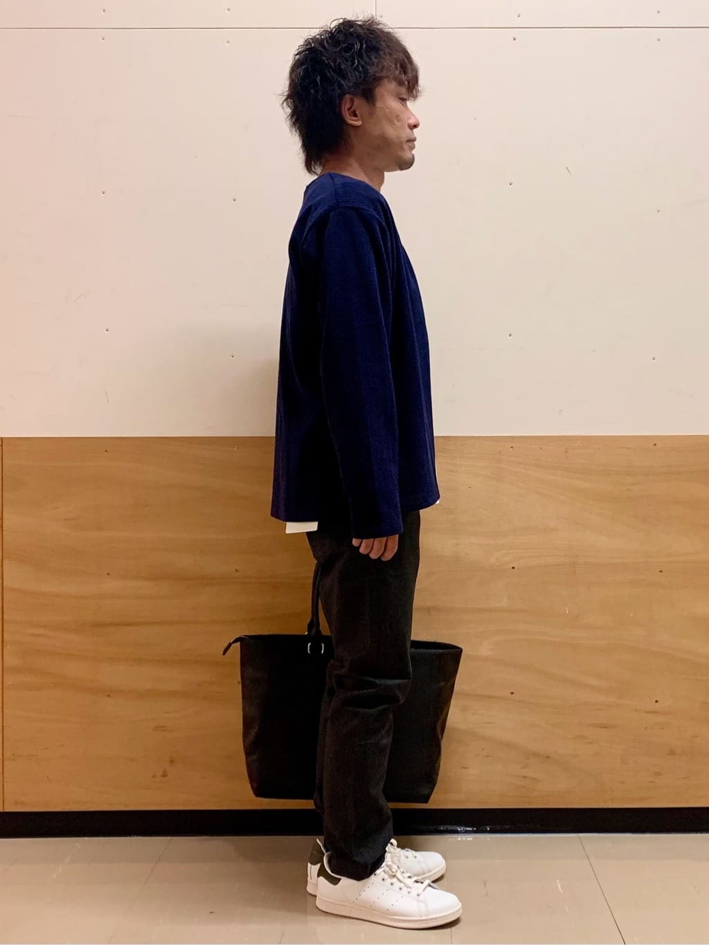 MATUさんの「THE SHOP TK｜【セットでお買い得！】モールニットカーディガン＋長袖Tシャツ　洗濯機OK/吸水速乾・毛玉になりにくい」を使ったコーディネート