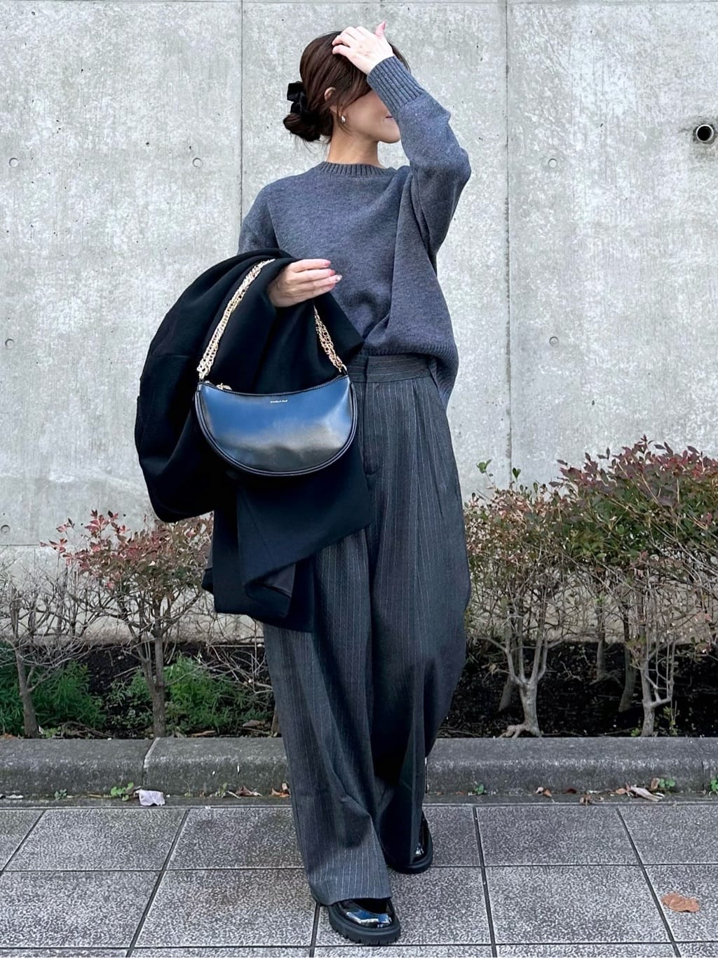 makiさんの「OPAQUE.CLIP｜カシミヤブレンドウールチェスターコート」を使ったコーディネート