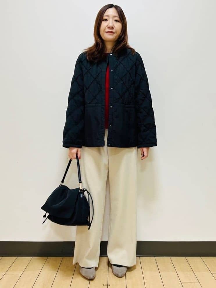 miiiさんの「Reflect｜【気軽な羽織に◎】中綿キルティングショートコート」を使ったコーディネート