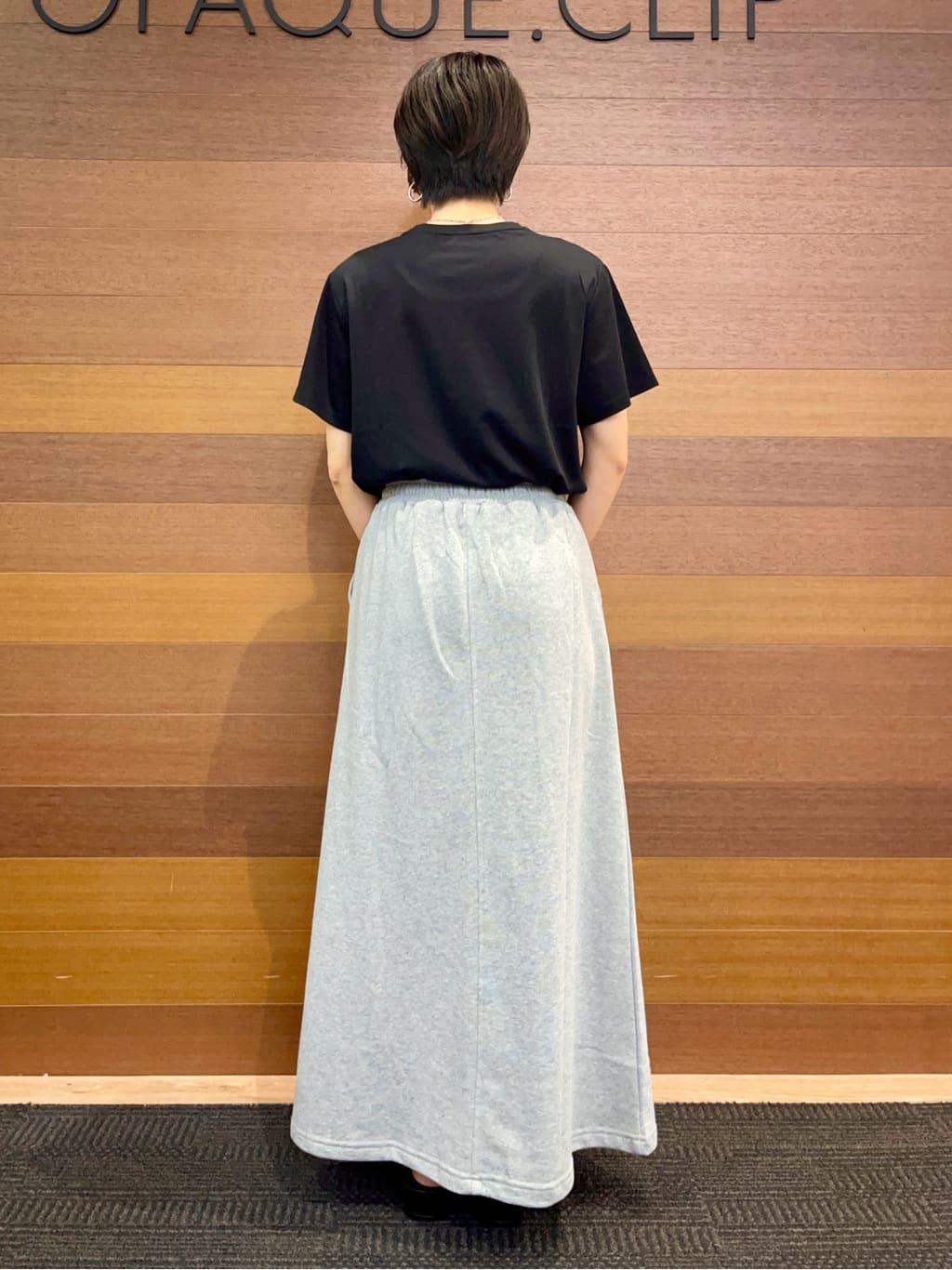umiさんの「OPAQUE.CLIP｜カギ針風ニットキャミビスチェ【洗濯機洗い可】」を使ったコーディネート