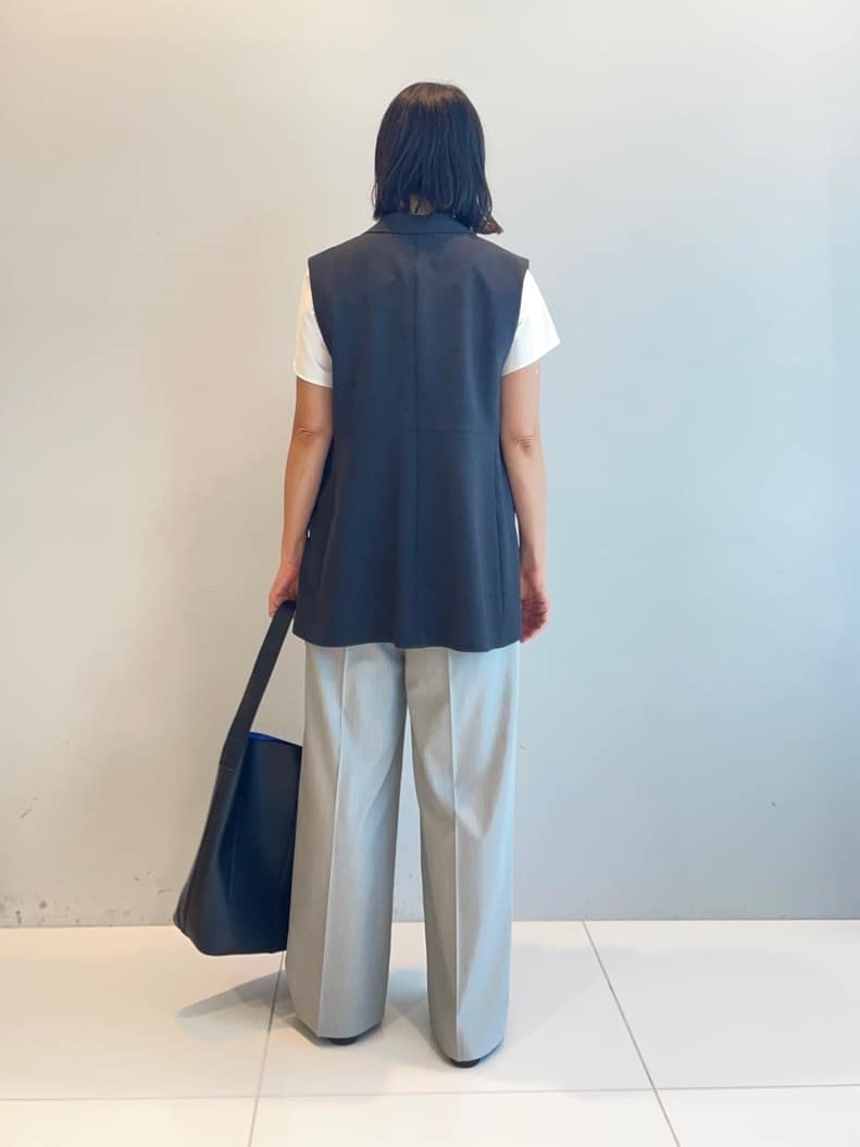 murayamaさんの「INDIVI｜【ウール調素材】ベルトデザインワイドパンツ」を使ったコーディネート