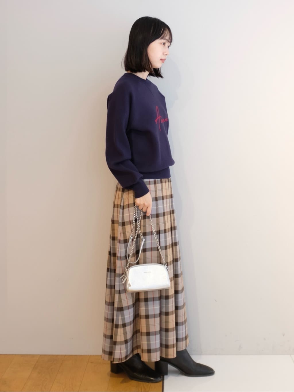 Kishimotoさんの「DRESSTERIOR｜◆アニージャカードニット」を使ったコーディネート