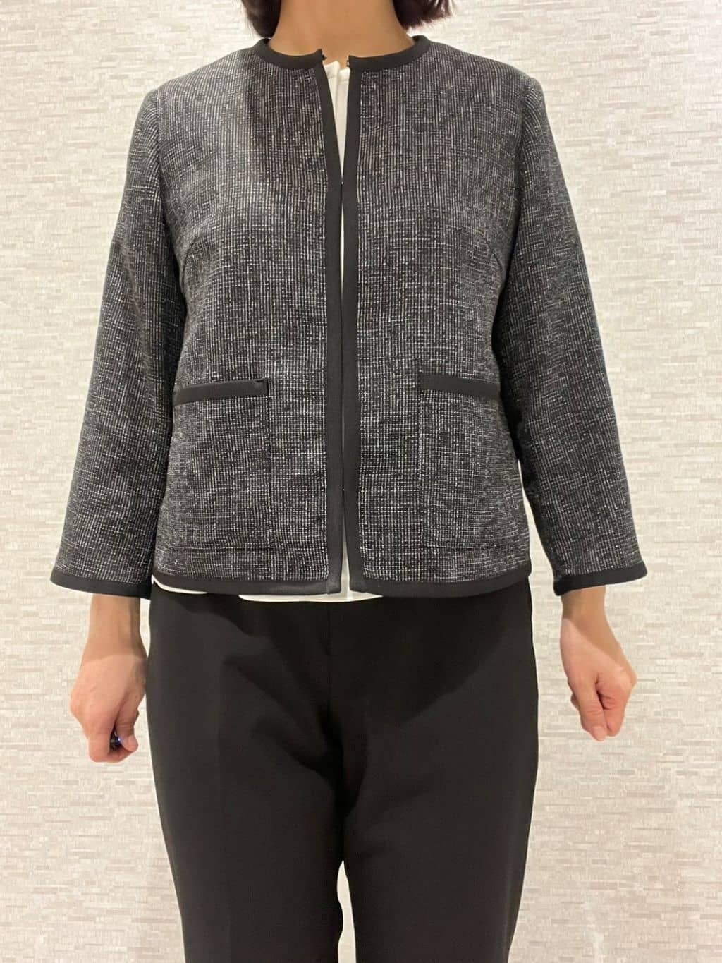 marikoさんの「Reflect｜【軽い着心地】メッシュツイードジャケット」を使ったコーディネート