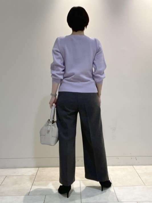 フミさんの「Reflect｜【選べる8色／スカートにもパンツにも◎】ウール混ボートネックニット」を使ったコーディネート