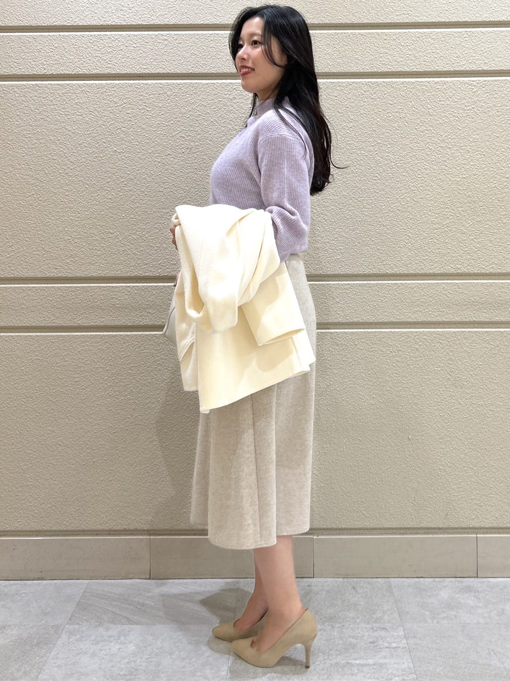 Momokaさんの「COUP DE CHANCE｜【軽い着心地】モックネックニット」を使ったコーディネート