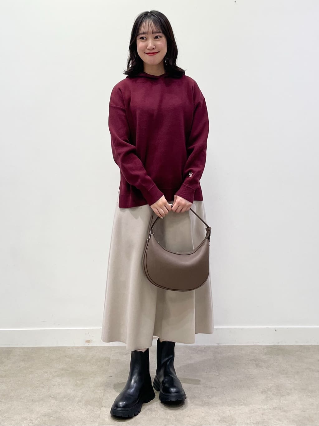yukariさんの「Dessin｜【洗える／体型カバー】ちょうどいいニットパーカ」を使ったコーディネート