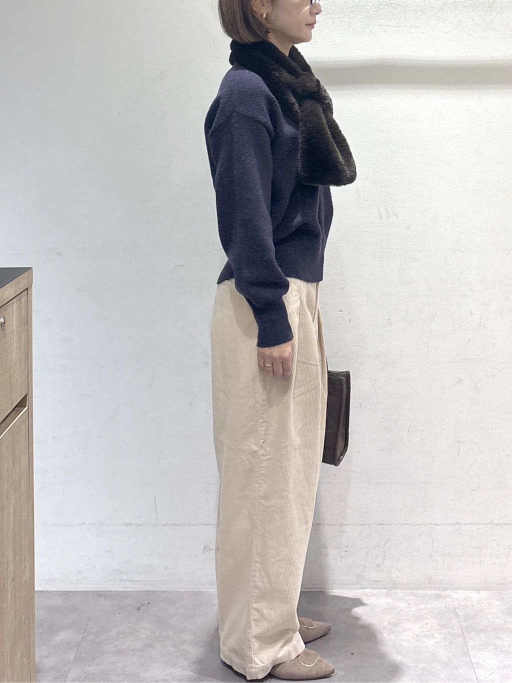 たけねぇさんの「OPAQUE.CLIP｜コーデュロイタックワイドパンツ【洗濯機OK】」を使ったコーディネート