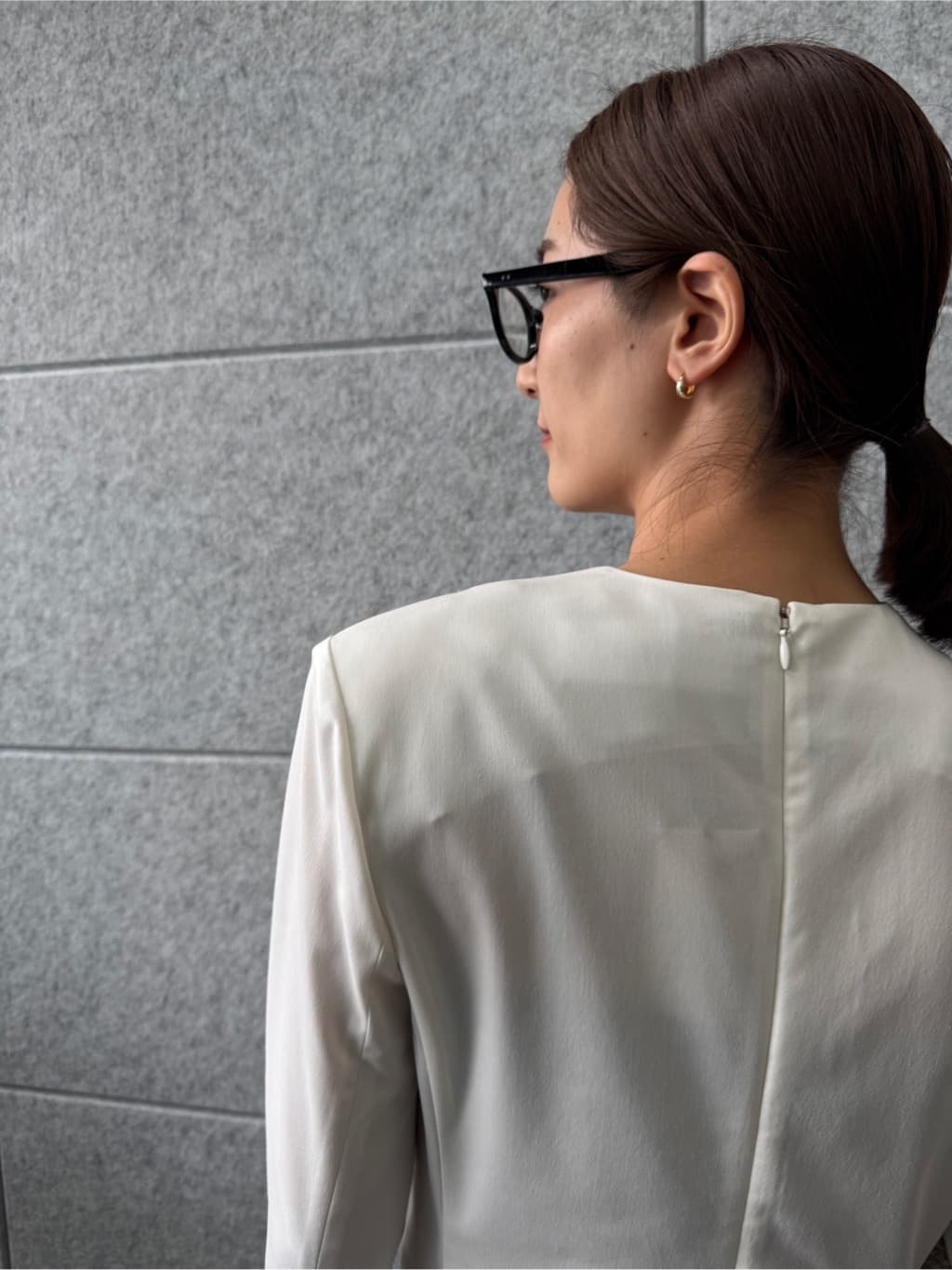 uchi__yamaさんの「CODE A｜oversized tweed blouson」を使ったコーディネート