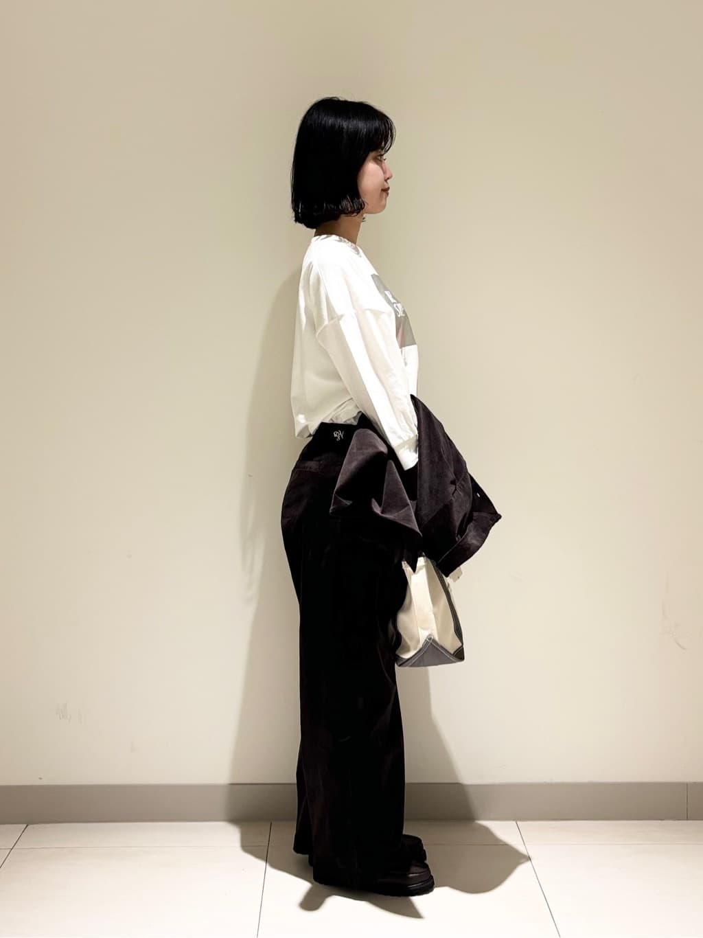 mayuさんの「Dessin｜【セットアップ可・洗える】マリンコーデュロイパンツ」を使ったコーディネート