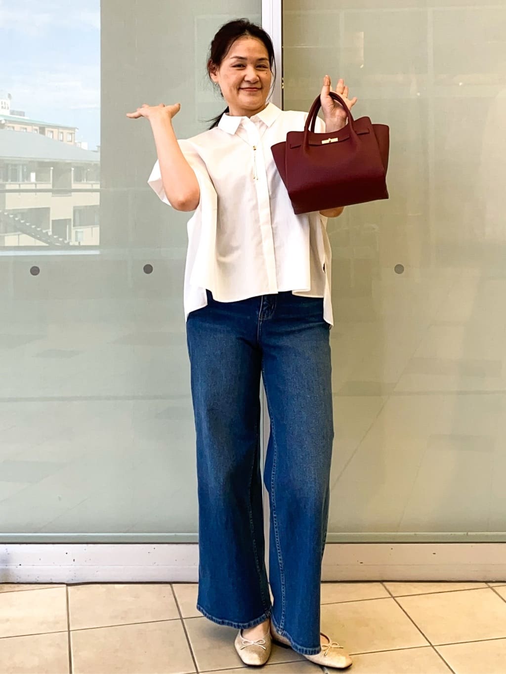Jeanさんの「OPAQUE.CLIP｜《andGIRL掲載》リラクシーシャツ【洗濯機洗い可】」を使ったコーディネート