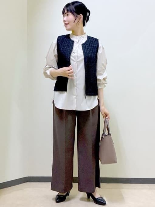  beni_gingerさんの「Reflect｜【軽い羽織に◎】フロントファスナー開きベスト」を使ったコーディネート