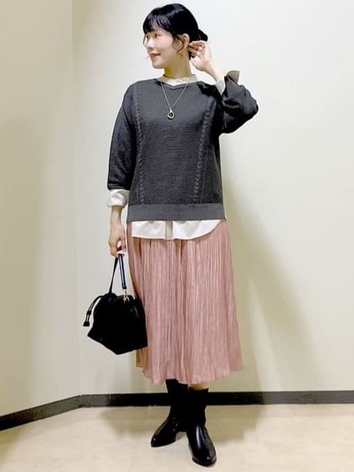 beni_gingerさんの「Reflect｜【パンツ合わせにぴったり◎】ゆったりオフボディニット」を使ったコーディネート