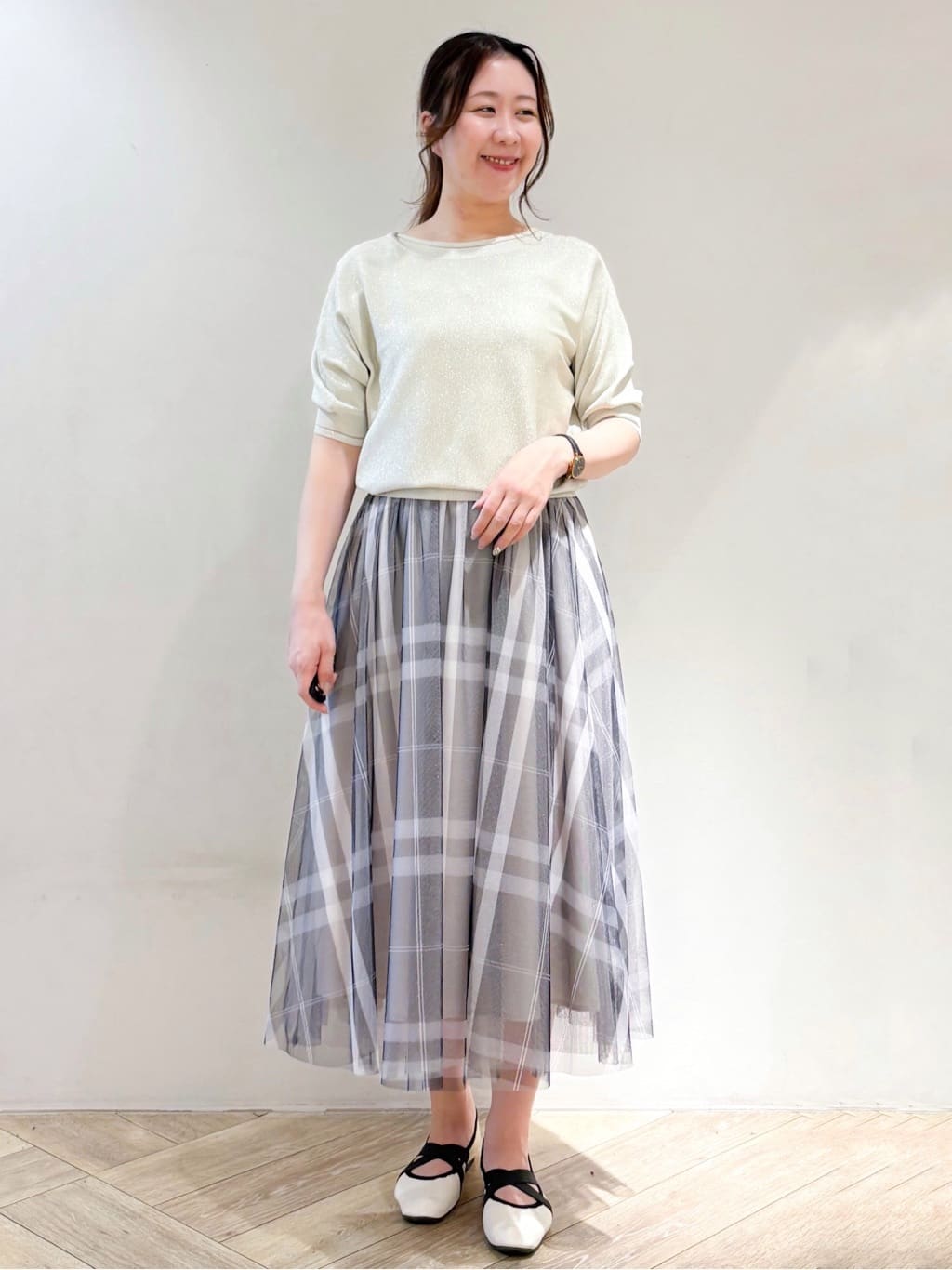 sayaさんの「index｜《5色展開》前後2WAY ドルマンスリーブニット【UVケア／抗ピル／洗濯機洗い可】」を使ったコーディネート