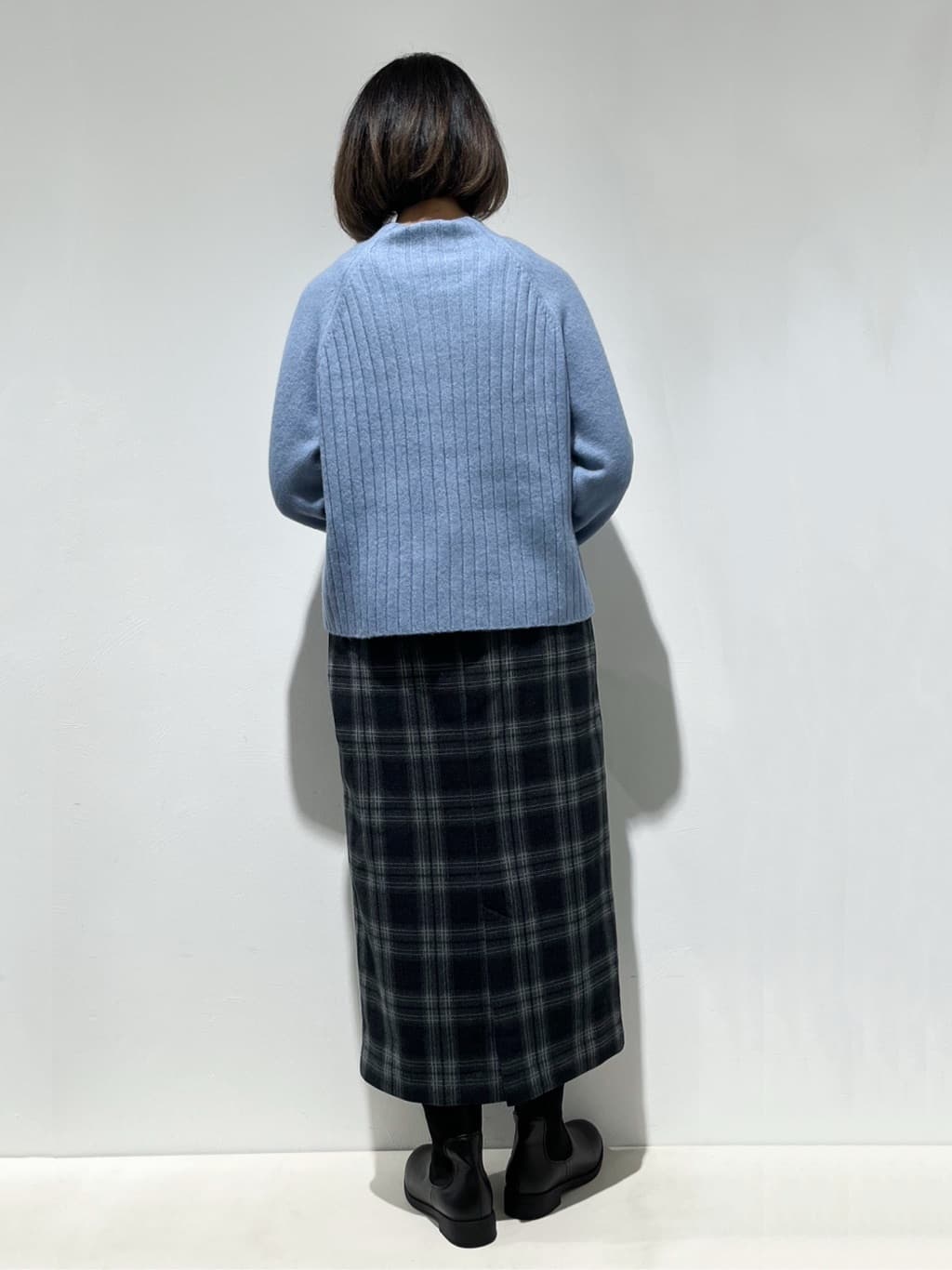 Fujiharuさんの「grove｜【洗える】バックリブ切替ニット」を使ったコーディネート