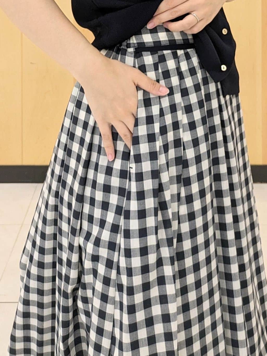 Ayakaさんの「Dessin｜【UVカット/洗える】2WAY五分袖カーディガン」を使ったコーディネート