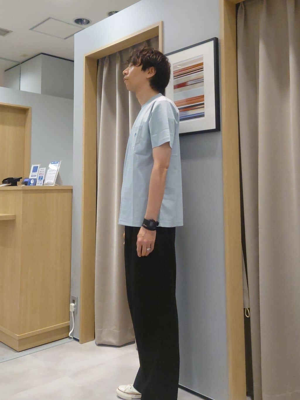 kawamuさんの「TAKEO KIKUCHI｜【COOL CITY WEAR】エアートール オープンカラーシャツ /接触冷感・通気性」を使ったコーディネート