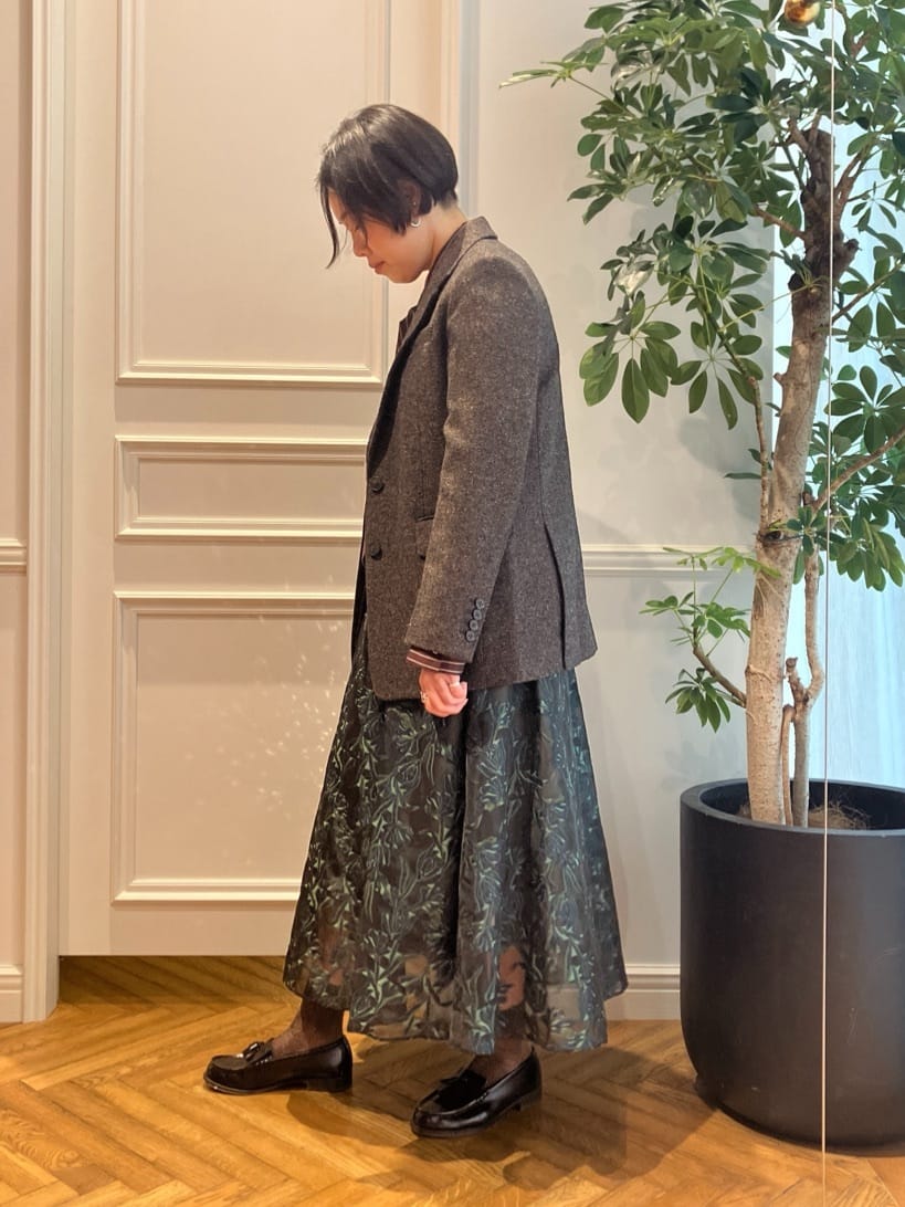 konominさんの「DRESSTERIOR｜スパンコール2WAY巾着バッグ」を使ったコーディネート