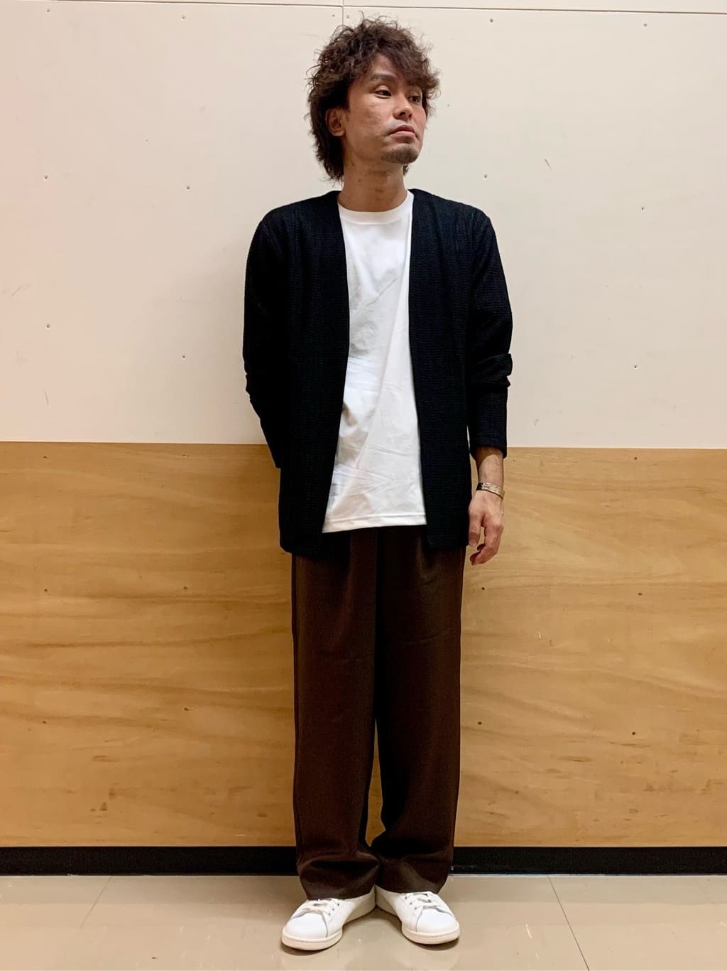 MATUさんの「THE SHOP TK｜【セットでお買い得！！】長袖カーディガン＋半袖Tシャツ　洗濯機OK/吸水速乾(Tシャツのみ)」を使ったコーディネート