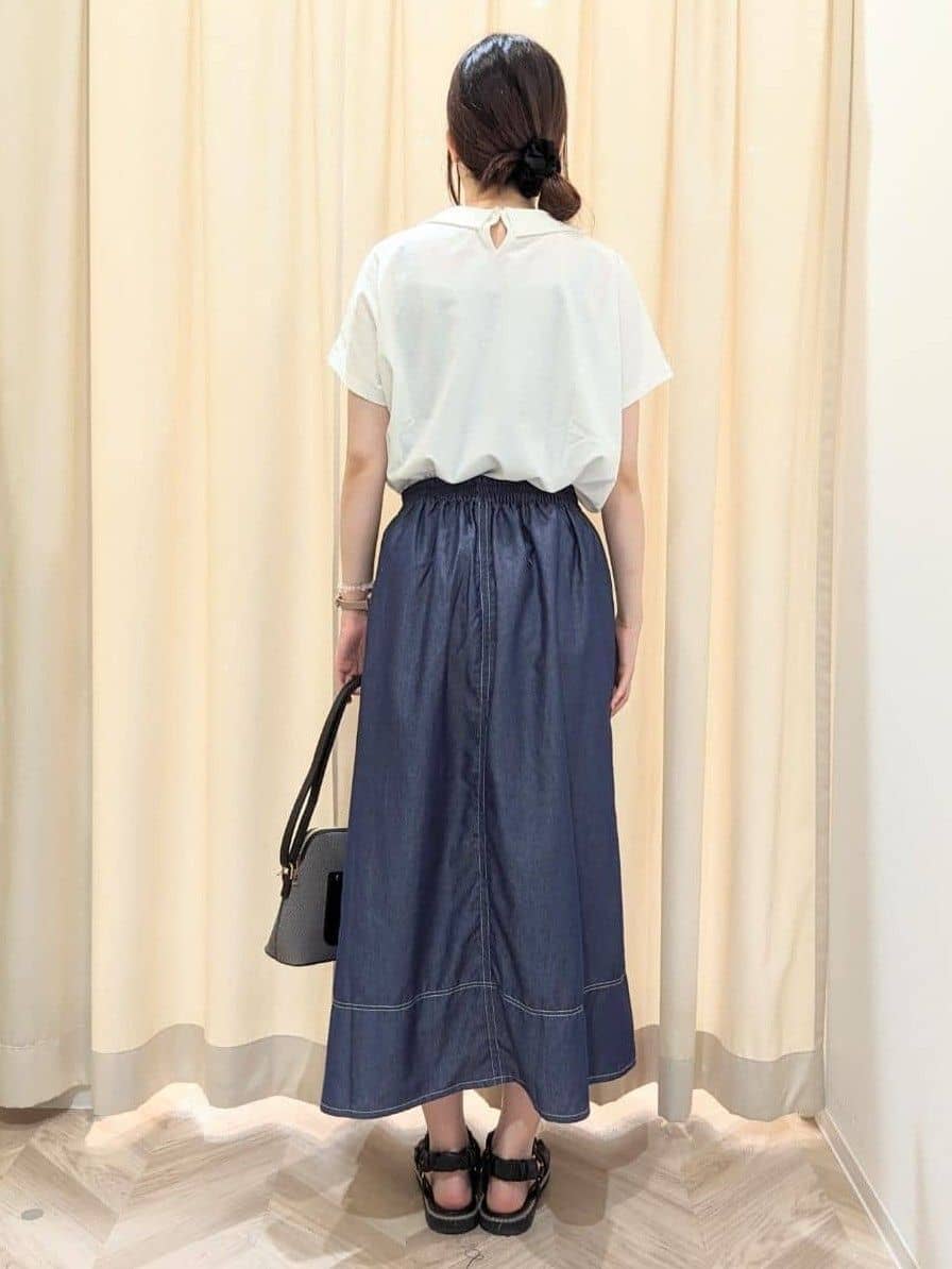 hinaさんの「SHOO･LA･RUE｜【S-LL】こだわりの襟バランスが大人かわいい ボックスシルエットトップス」を使ったコーディネート