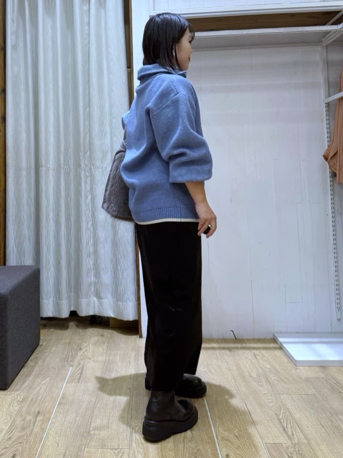 chさんの「THE SHOP TK｜【洗える】ほど良くラフで女性らしい ハーフZIPニット」を使ったコーディネート