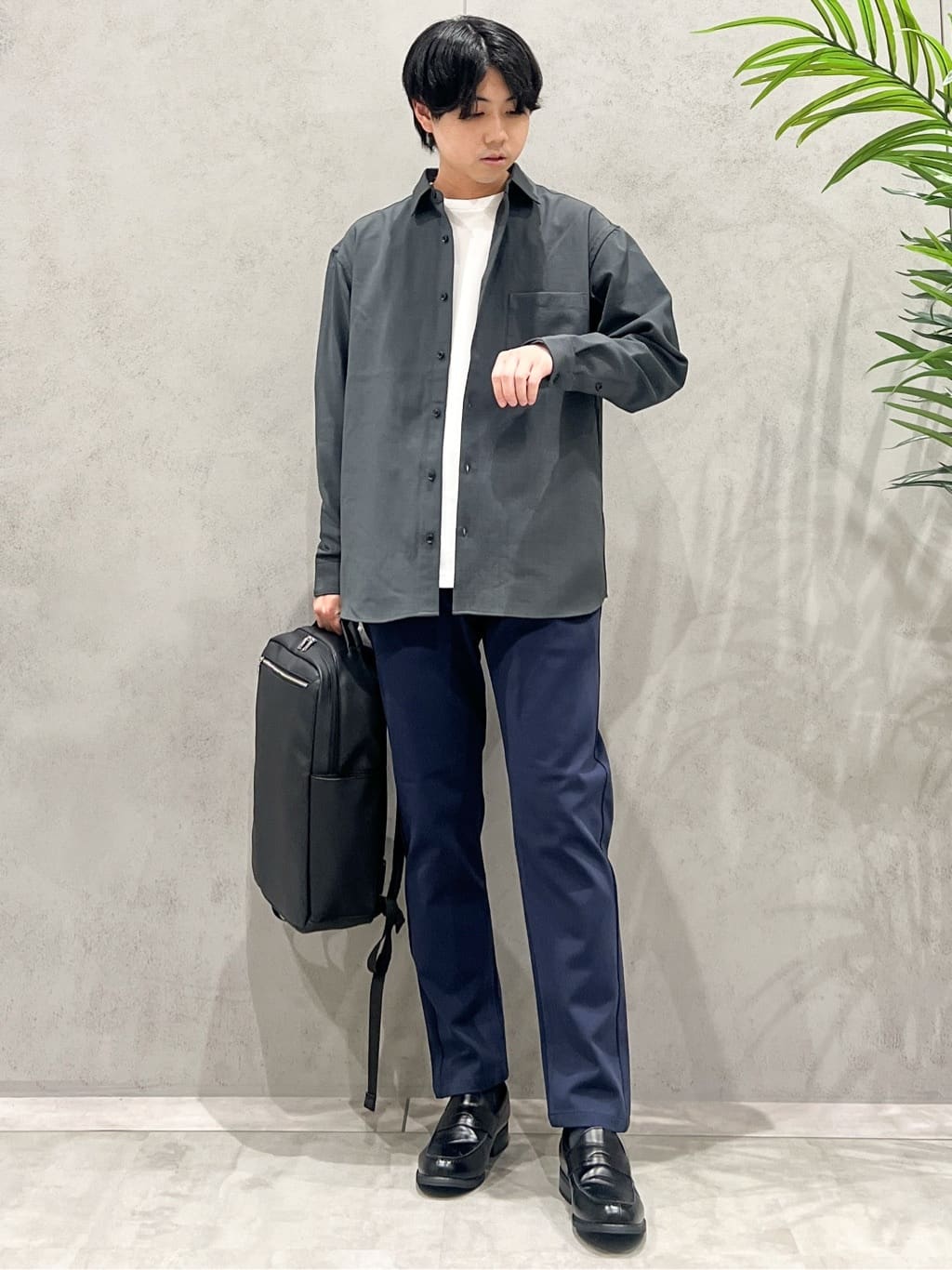 SHI-MAさんの「THE SHOP TK｜TECLINO／テクリーノ 長袖オックスシャツ【洗濯機OK】」を使ったコーディネート