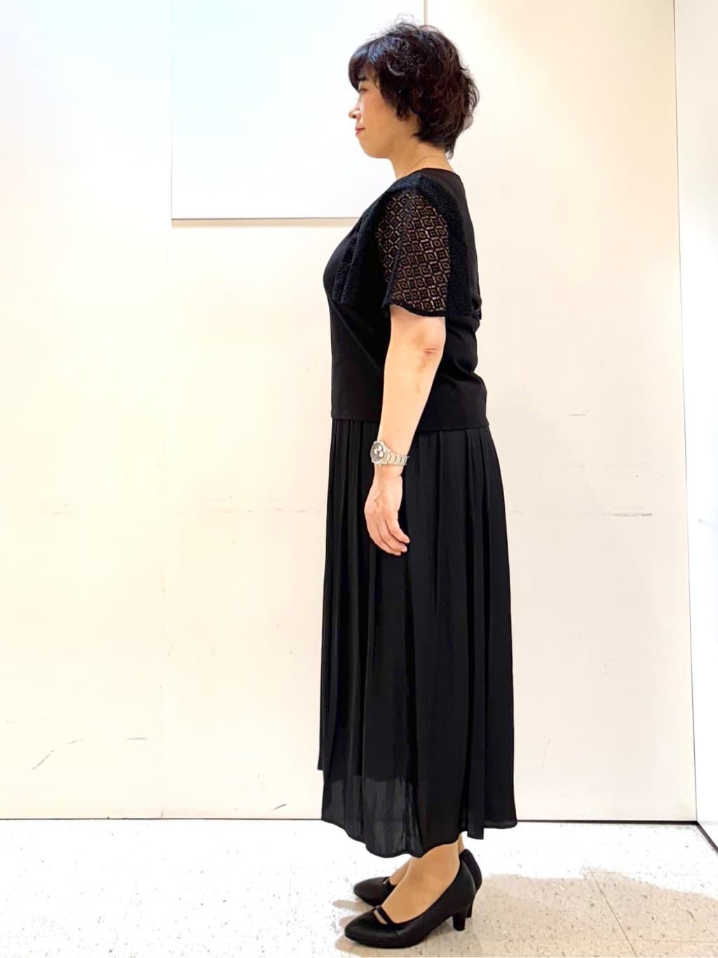 ヤスコさんの「Reflect｜幾何レーススリーブプルオーバージャージ」を使ったコーディネート