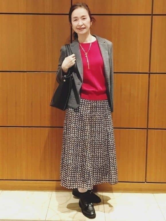 Kさんの「Reflect｜【選べる6色／長く着られる◎】ボートネックニット」を使ったコーディネート