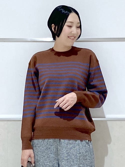 eriko さんの「Dessin｜【ユニセックス／洗える】コットンカシミヤブレンドセーター」を使ったコーディネート