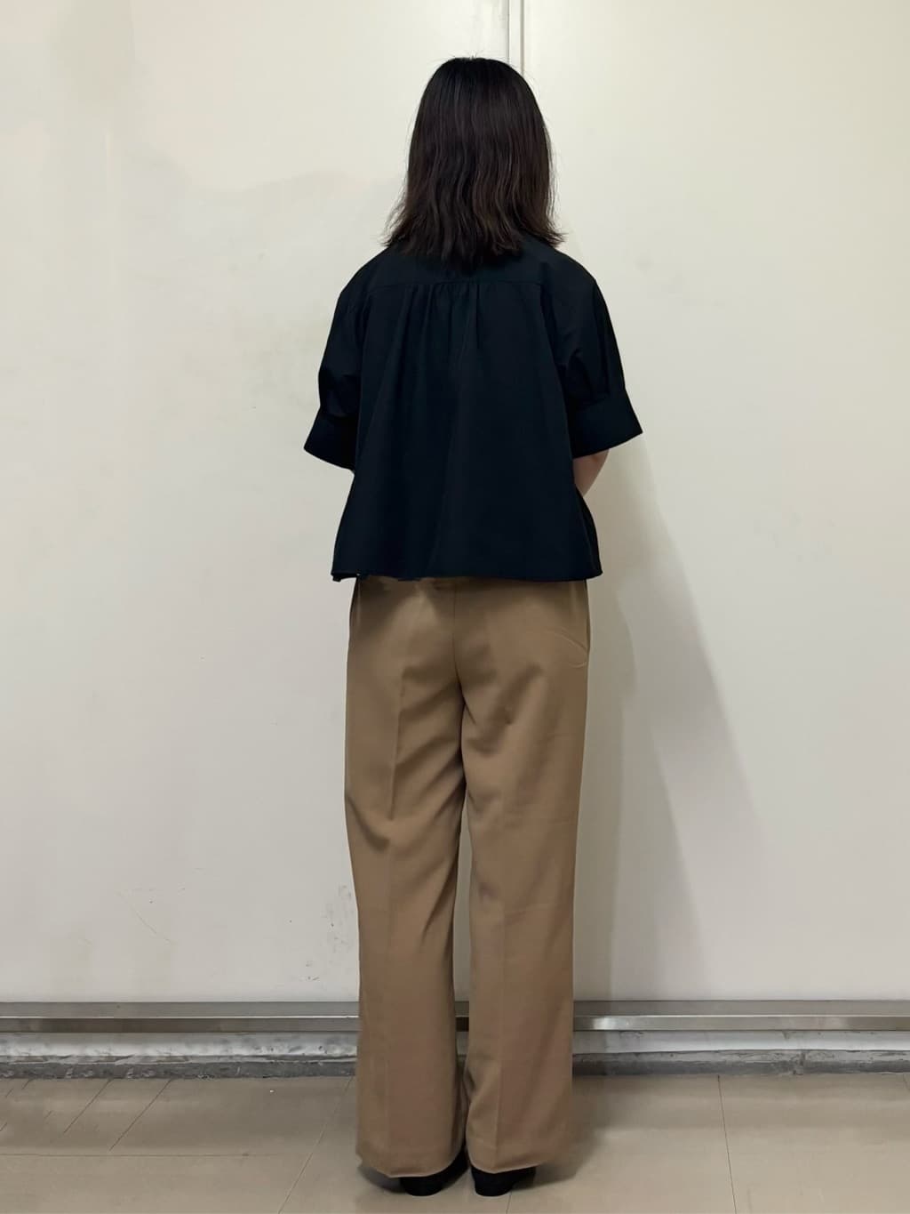 やまさんの「OPAQUE.CLIP｜美脚イージーワイドパンツ【防シワ／洗濯機洗い可／抗ピル／ストレッチ】《丈が選べる／SS-LLサイズ／」を使ったコーディネート