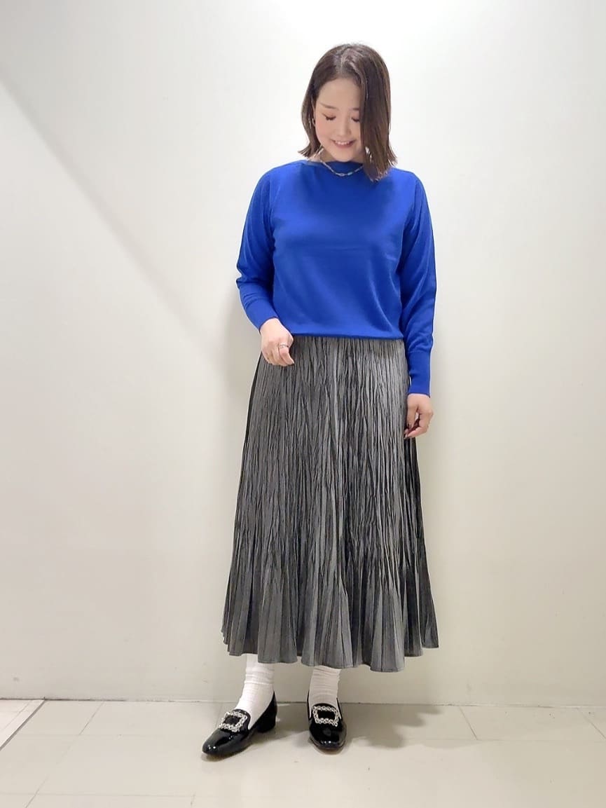 YUIさんの「UNTITLED｜【8色展開／コンパクト丈】レーヨン混 コクーンニット」を使ったコーディネート
