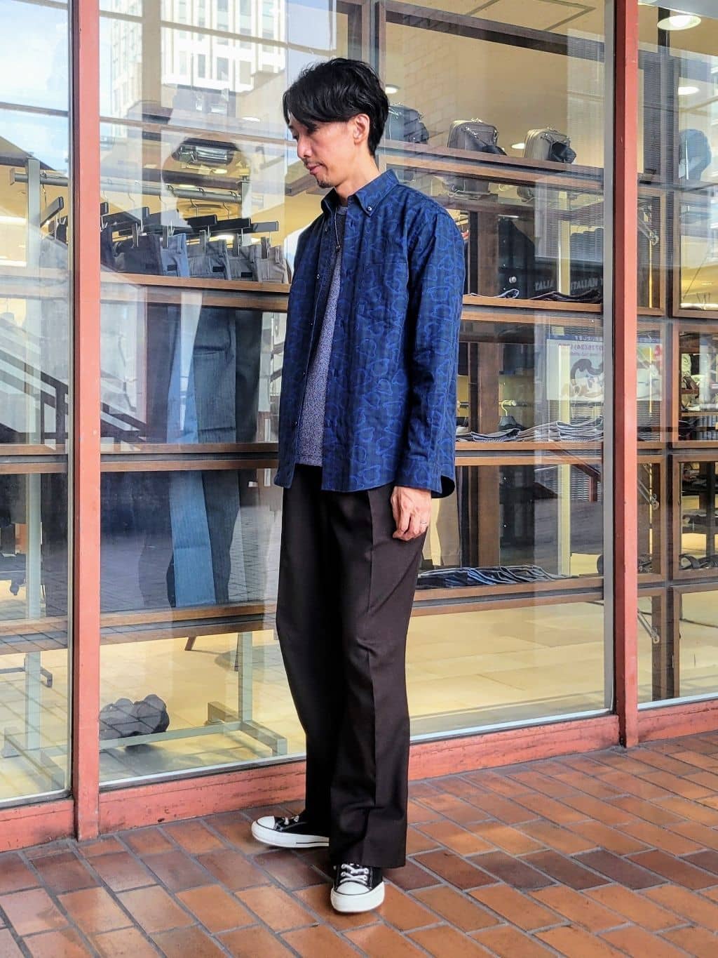 piroyaさんの「TAKEO KIKUCHI｜チェックボーラーガーゼシャツ」を使ったコーディネート