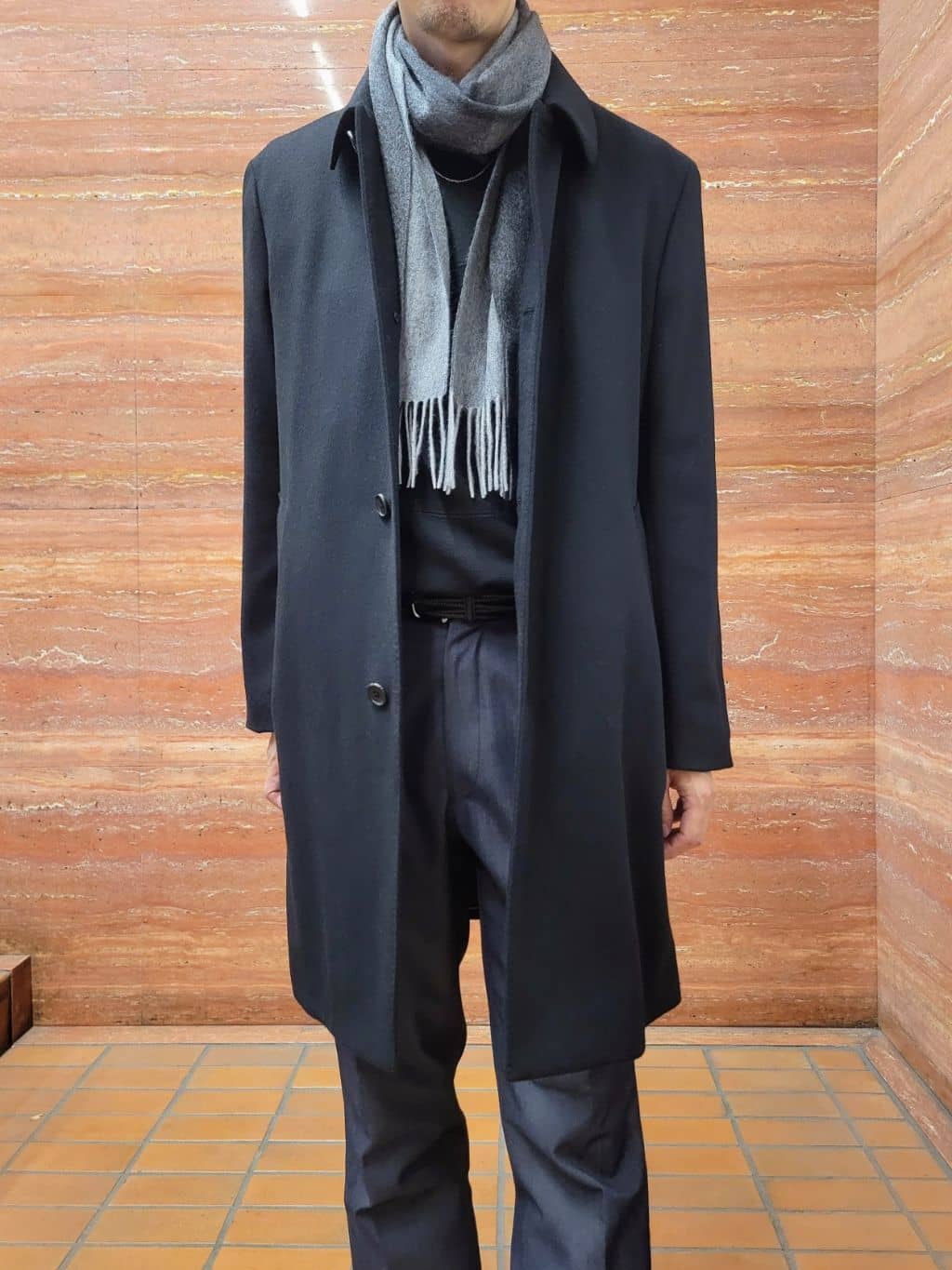 piroyaさんの「TAKEO KIKUCHI｜カシミヤブレンド ビーバー調ステンカラーコート」を使ったコーディネート