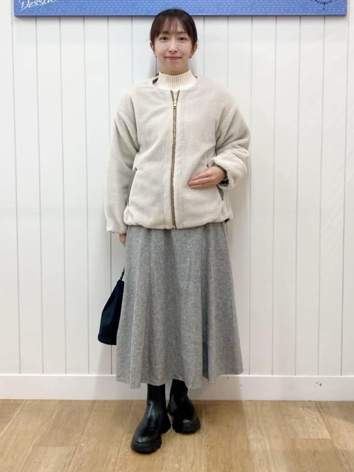 yoshiさんの「Dessin｜【2WAY】リバーシブルタフタボアアウター」を使ったコーディネート