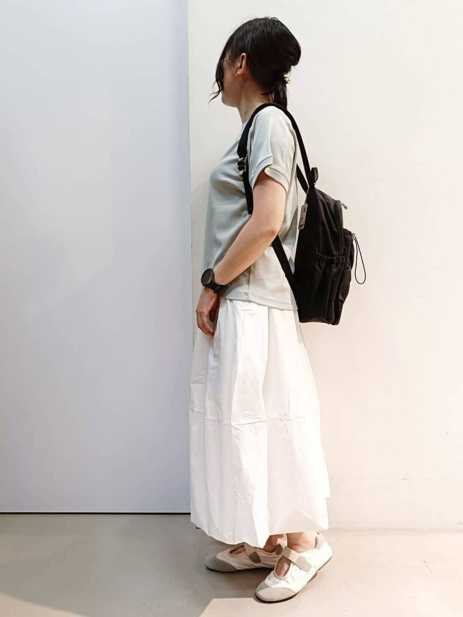 あんさんの「THE SHOP TK｜【汗染み防止】ラグランスリーブTシャツ【洗濯機OK/UVケア】」を使ったコーディネート