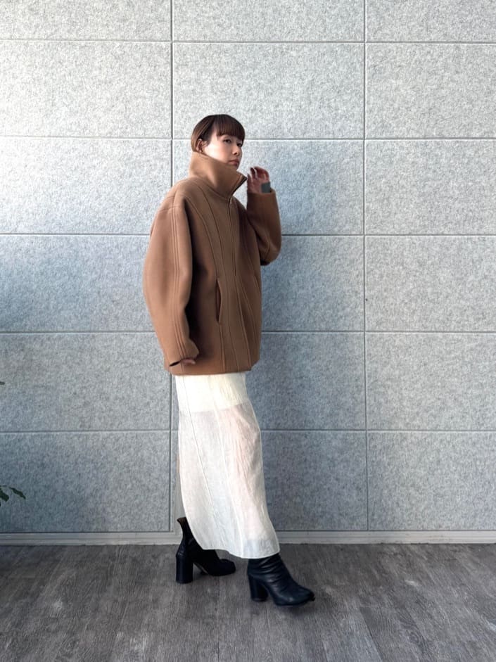 designer yukaさんの「CODE A｜◆wool volume short coat」を使ったコーディネート