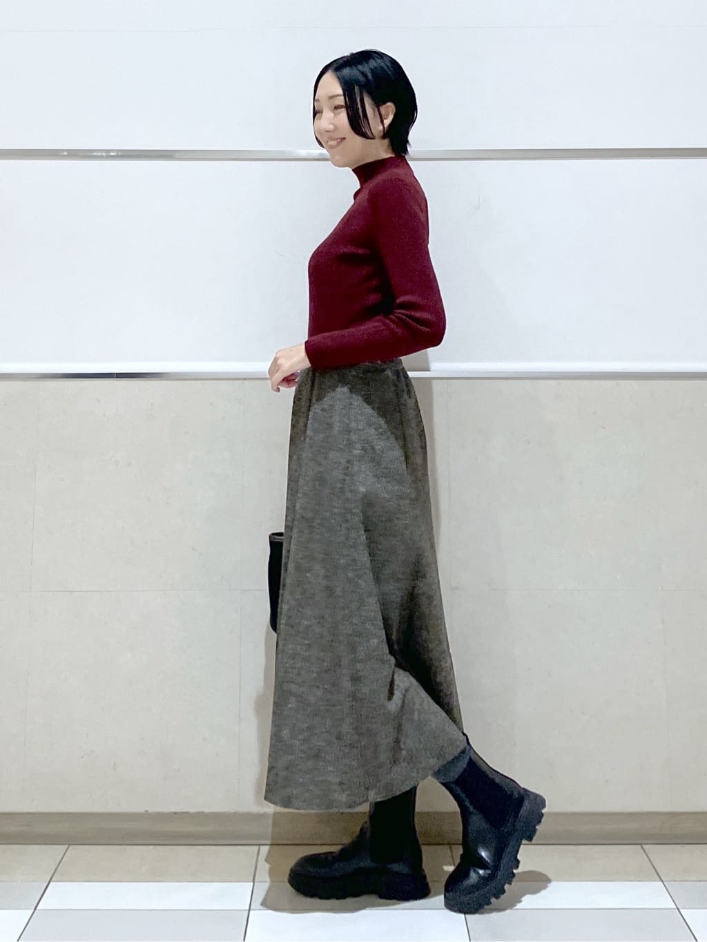 eriko さんの「Dessin｜【洗える】リブタートルネックニット」を使ったコーディネート