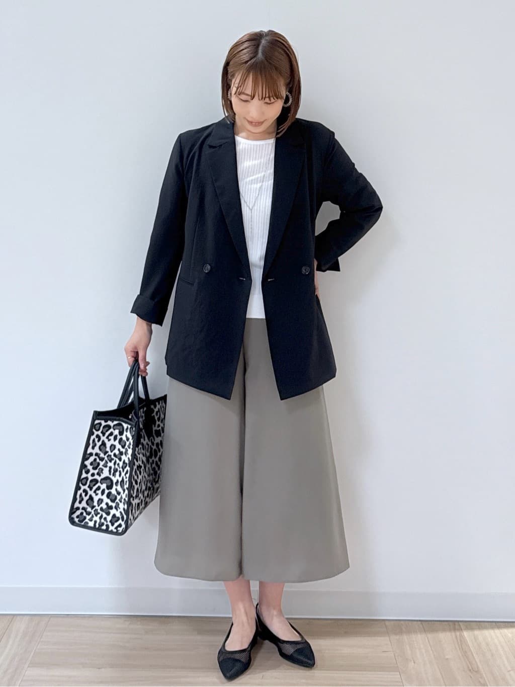 amiさんの「Reflect｜◆【マシンウォッシュ可／セットアップ可／通勤におすすめ】ドライタッチダブルジャケット」を使ったコーディネート