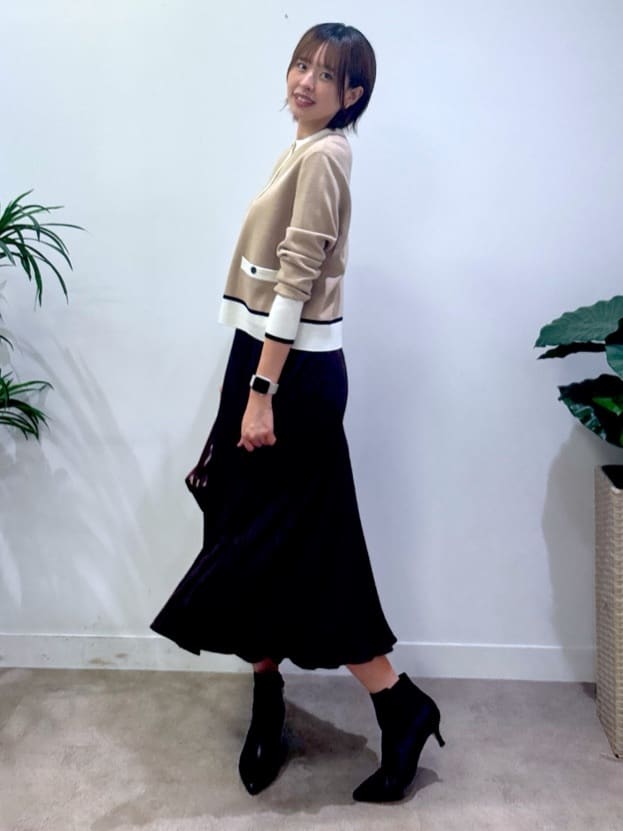 yukaさんの「UNTITLED｜【アンサンブル可/ジャケット風】ウールミラノリブカーディガン」を使ったコーディネート