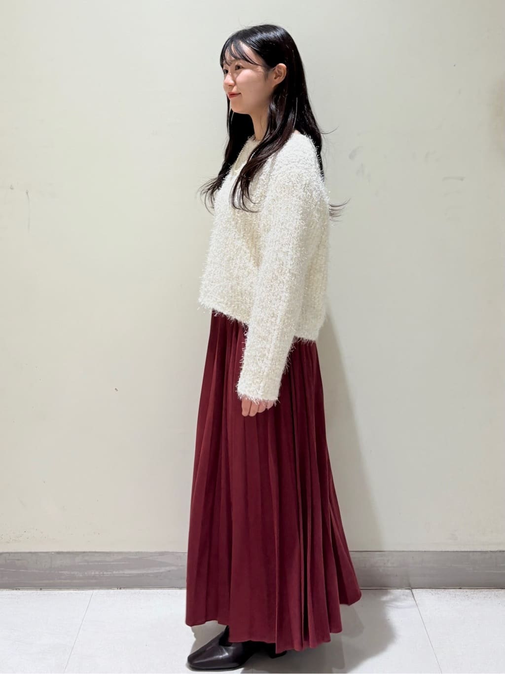 きみさんの「OPAQUE.CLIP｜シャギーラメニット【洗濯機OK】」を使ったコーディネート