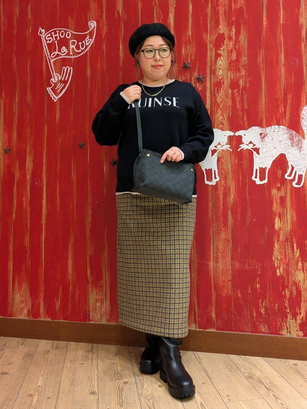 にこよしさんの「SHOO･LA･RUE｜【洗濯機可/毛玉レス】大人世代も取り入れやすい スウェットライク アソートニット」を使ったコーディネート