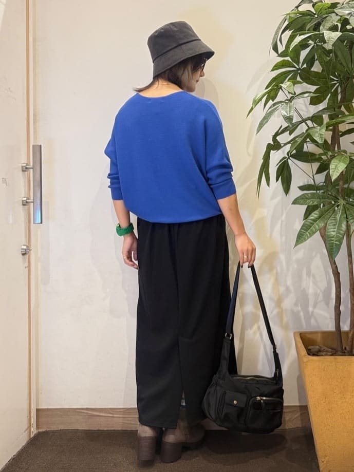 misakiさんの「SHOO･LA･RUE｜【洗える/毛玉になりにくい/UV】 ガータードルマン 7分袖ニット」を使ったコーディネート