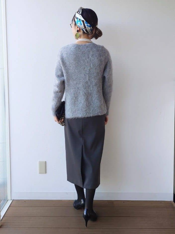 MUTSUKOさんの「UNTITLED｜【ゆったり】アルパカ混シャギーニット」を使ったコーディネート