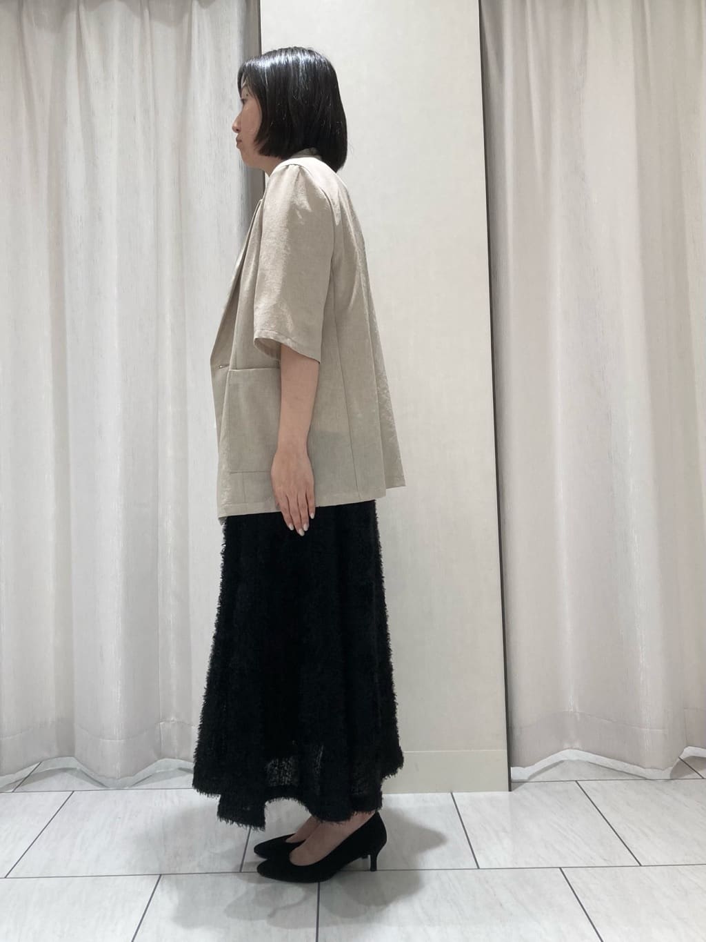 わたなべさんの「UNTITLED｜【吸水速乾/洗える】ハーフスリーブジャケット」を使ったコーディネート