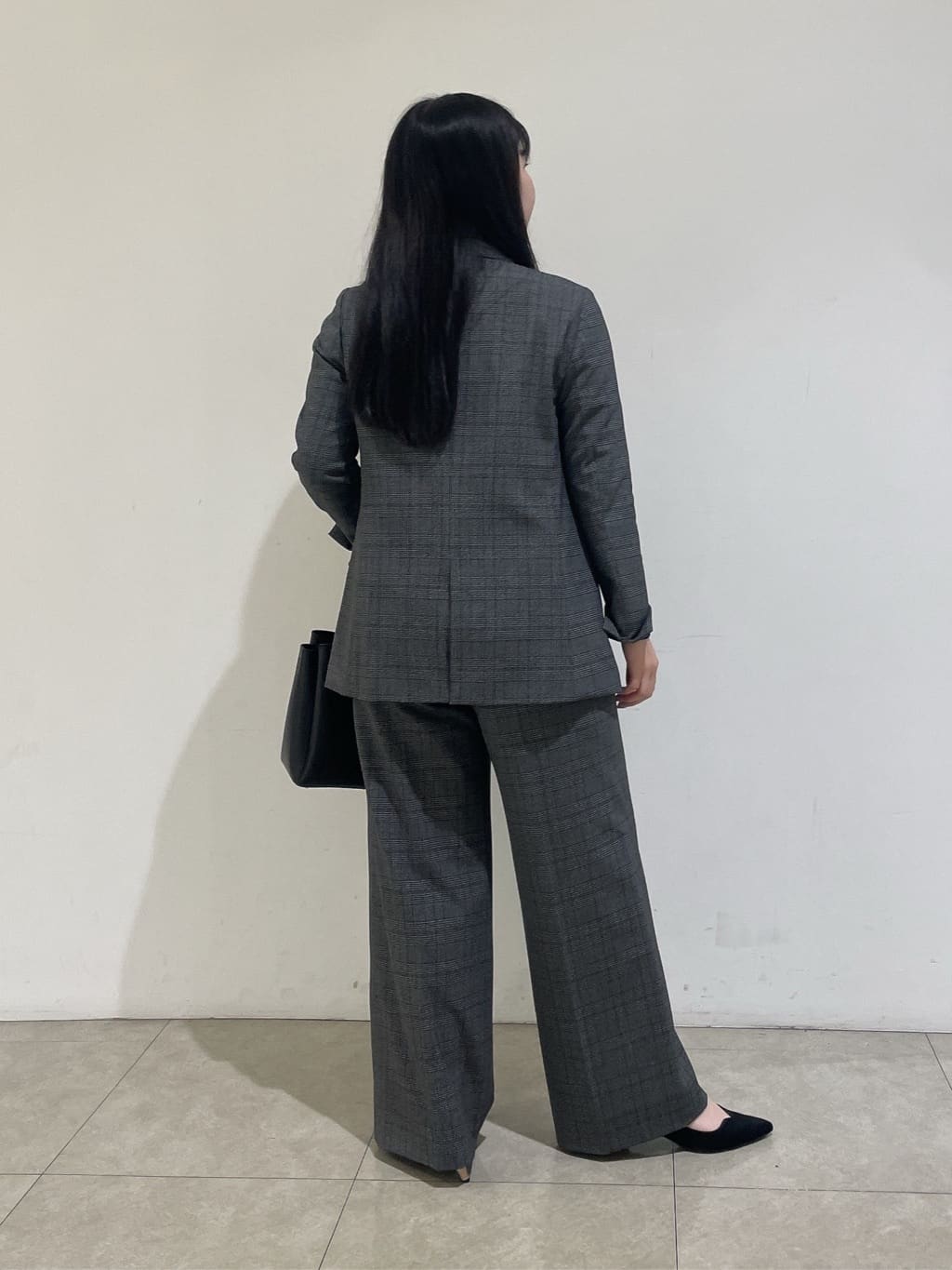 emikaさんの「INDIVI｜【洗える／オンオフ】チェック柄ダブルジャケット」を使ったコーディネート